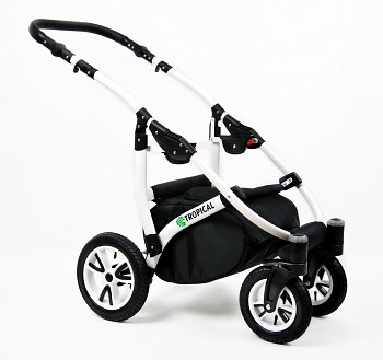 Kočárek BabyLux Tropical v provedení Flowers