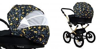 Kočárek Baby Lux Margaret Alu Gold v provedení Gold Deer