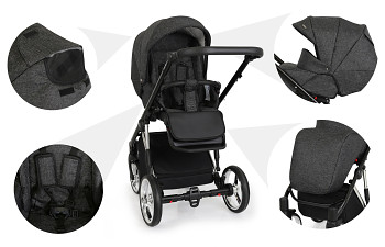 Kočárek Kunert Molto Premium v provedení Silver Chrome 03