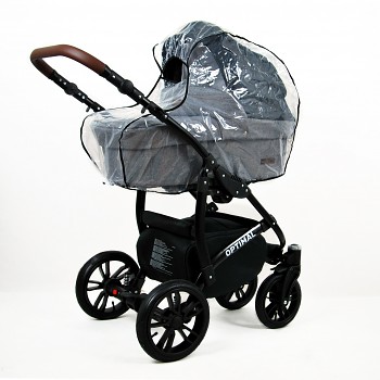 Kočárek Baby Lux Optimal White v provedení Black Grey