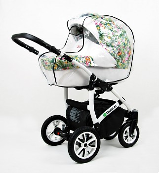Kočárek BabyLux Tropical v provedení Flowers