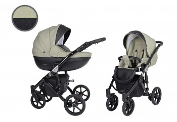 Kočárek Kunert Mila Black 16 oliva