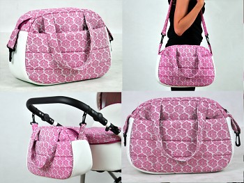 Kočárek Raf-Pol Baby Lux White Lux v provedení Pink