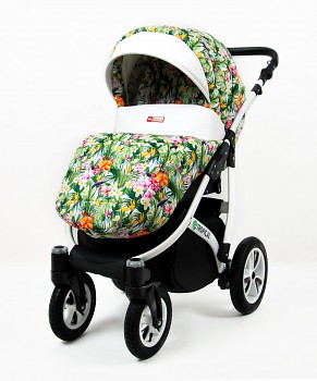 Kočárek BabyLux Tropical v provedení Flowers