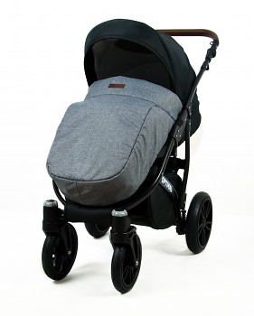 Kočárek Baby Lux Optimal White v provedení Black Grey