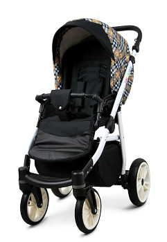 Kočárek Baby Lux Colorlux Alu White Gold Grille