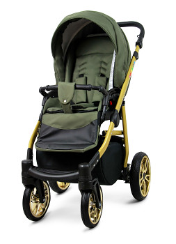 Kočárek Baby Lux Colorlux Alu Gold Olive