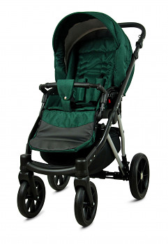 Kočárek Baby Lux Marlux Magnetic Alu Silver Bottle Green