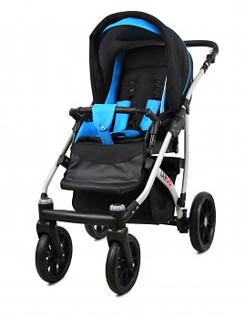 Kočárek Baby Lux Largo Black Aqua černá + modrá