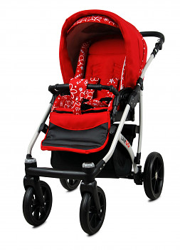 Kočárek Baby Lux Largo Red Flowers