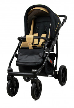 Kočárek Baby Lux Largo Black Black Coffe
