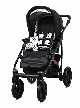 Kočárek Baby Lux Largo Black Black Dots