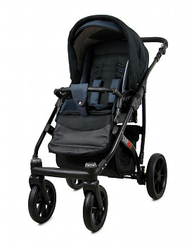 Kočárek Baby Lux Largo Black Black Grey