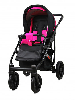 Kočárek Baby Lux Largo Black Black Magenta