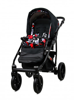 Kočárek Baby Lux Largo Black Black Moro