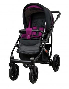 Kočárek Baby Lux Largo Black Black Purple