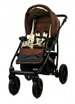 Kočárek Baby Lux Largo Black Brown Owl