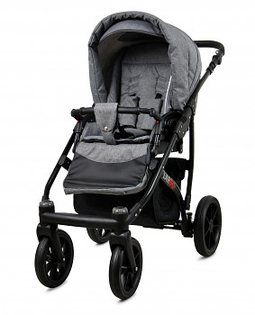 Kočárek Baby Lux Largo Black Grey Flex