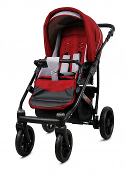 Kočárek Baby Lux Largo Black Chili Silver
