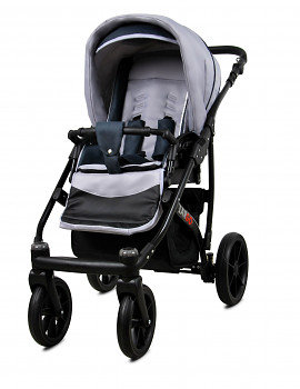Kočárek Baby Lux Largo Black Silver