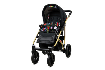 Kočárek Baby Lux Largo Gold Garden Flowers