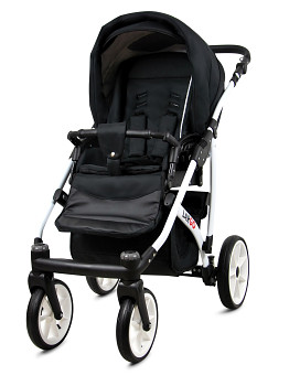 Kočárek Baby Lux Largo White Black