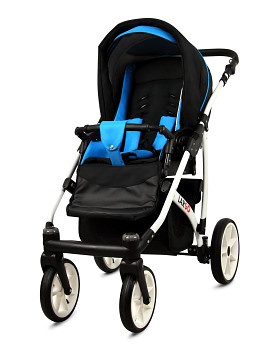 Kočárek Baby Lux Largo White Black Aqua