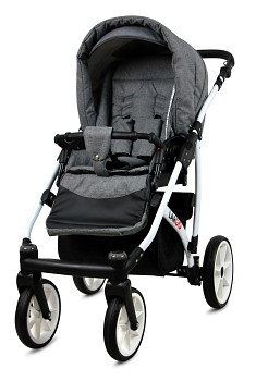 Kočárek Baby Lux Largo White Grey Flex