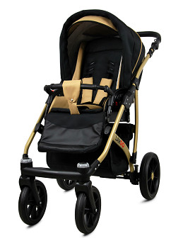 Kočárek Baby Lux Largo Gold Black Coffe
