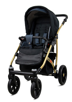 Kočárek Baby Lux Largo Gold Black Grey