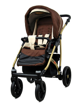 Kočárek Baby Lux Largo Gold Brown Cream