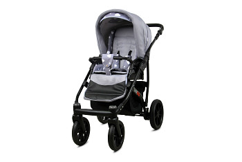 Kočárek Baby Lux Largo Black Silver Hearts