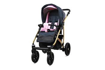 Kočárek Baby Lux Largo Gold Grey Light Pink
