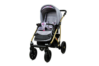 Kočárek Baby Lux Largo Gold Pink Owl 