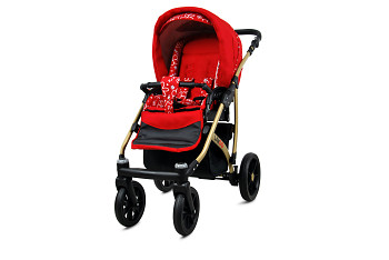 Kočárek Baby Lux Largo Gold Red Flowers