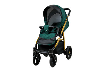 Kočárek Baby Lux Axel Alu Gold Bottle Green