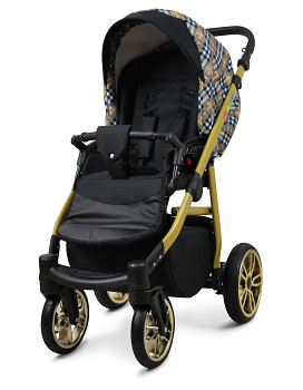 Kočárek Baby Lux Colorlux Alu Gold Gold Grille