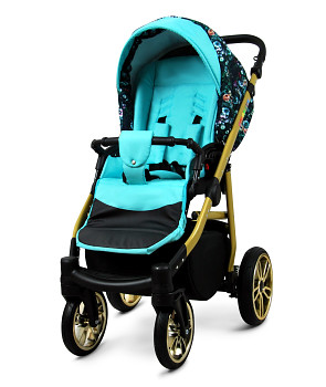 Kočárek Baby Lux Colorlux Alu Gold Green Garden