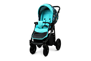 Kočárek Baby Lux Colorlux Alu Black Green Garden