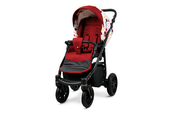 Kočárek Baby Lux Colorlux Alu Black Meadow Flowers