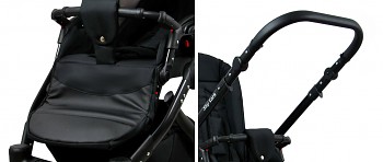 Kočárek Baby Lux Sky Lark Soft Alu Black v provedení Paradise Flowers