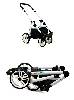Kočárek Baby Lux Colorlux Alu White Forest Deer