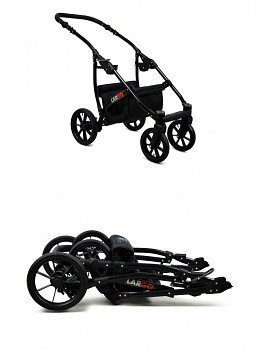 Kočárek Baby Lux Largo Black Gold Wings