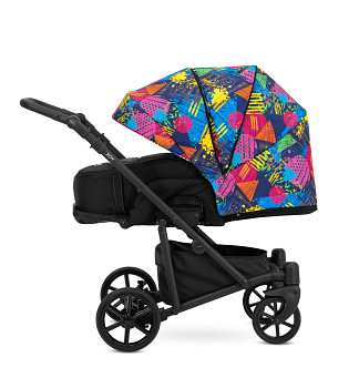 Kočárek Kunert Roy v provedení Black 06 colorfull