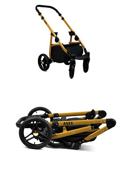 Kočárek Baby Lux Axel Alu Gold White