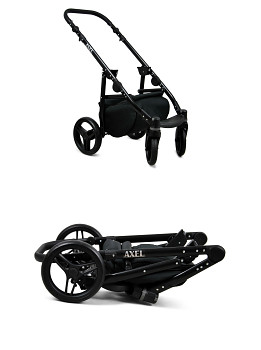 Kočárek Baby Lux Axel Alu Black Plum