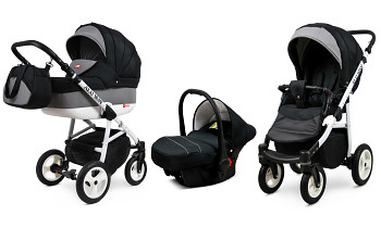 Kočárek Baby Lux Alu Way Alu Carbon s autosedačkou za příplatek