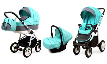 Kočárek Baby Lux Alu Way Alu Mint s autosedačkou za příplatek