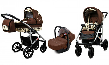 Kočárek Baby Lux Largo Brown Owl s autosedačkou za příplatek