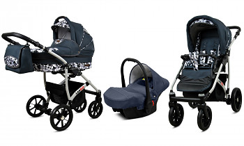 Kočárek Baby Lux Largo Grey Geometric s autosedačkou za příplatek